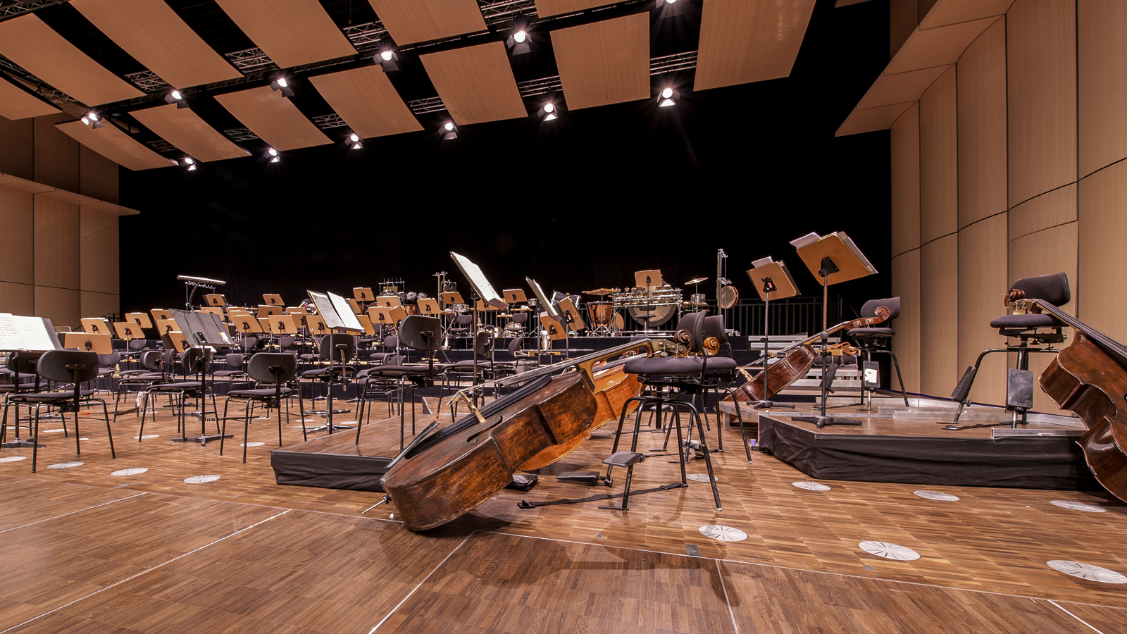 Konzertzimmer mit Instrumenten