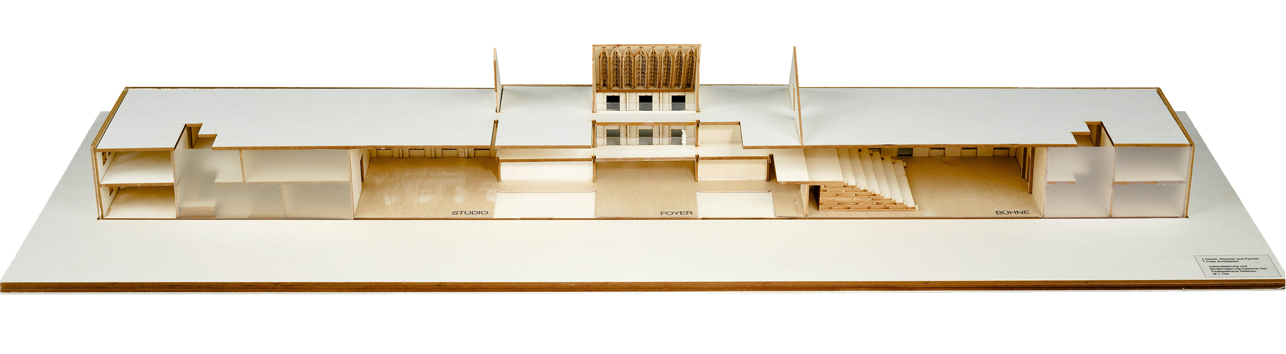 Modell mit geschlossener Fassade und geschlossenem Dach